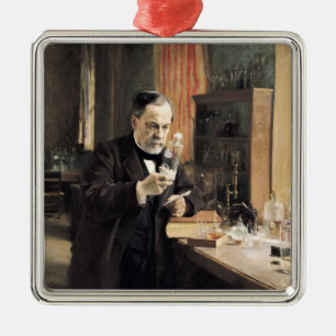Ornamento De Metal Louis Pasteur em seu laboratório, 1885