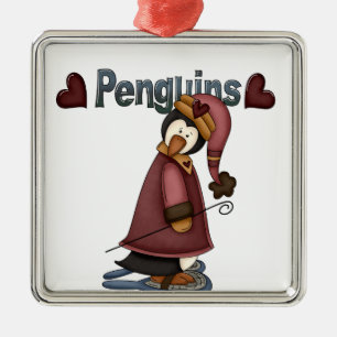 Ornamento De Metal Love Penguins Keepsasaame Ornament