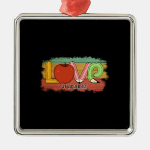 Ornamento De Metal Love Teacherlife