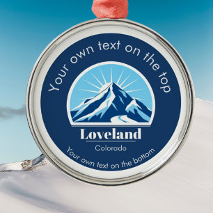 Ornamento De Metal Loveland Colorado EUA — medalha de resort de esqui