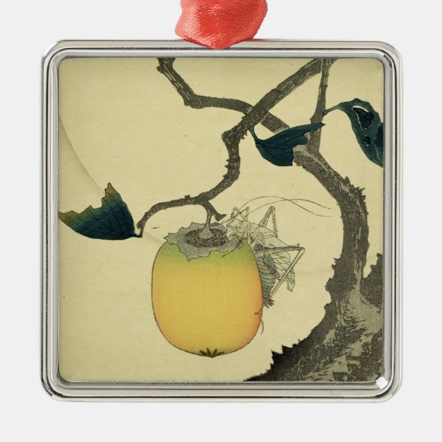 Ornamento De Metal Lua, caqui e gafanhoto, 1807 (Frente)