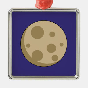 Ornamento De Metal Lua cheia