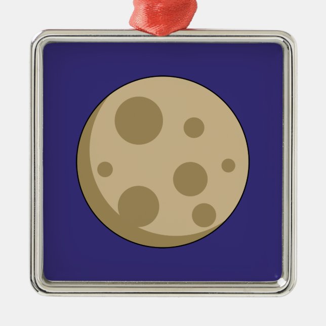 Ornamento De Metal Lua cheia (Frente)