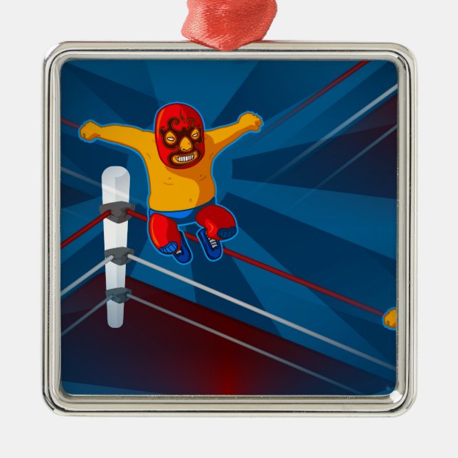 Ornamento De Metal luchador (Frente)