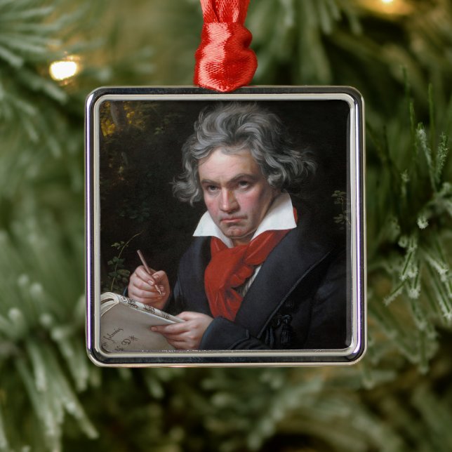 Ornamento De Metal Ludwig Beethoven Symphony Classic Music Composer (Árvore)
