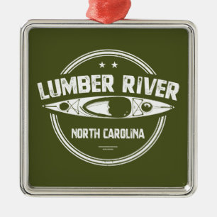 Ornamento De Metal Lumber River, Carolina do Norte