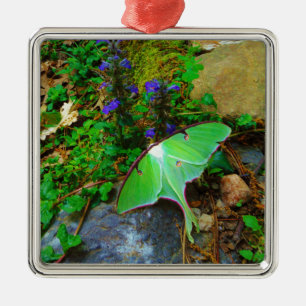 Ornamento De Metal Luna Mth Verde