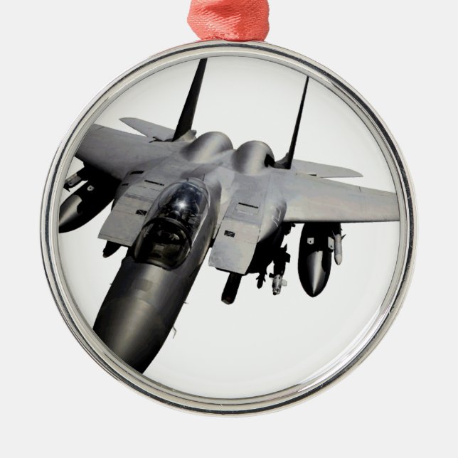 Ornamento De Metal Lutador de jato de F-15 Eagle (Frente)