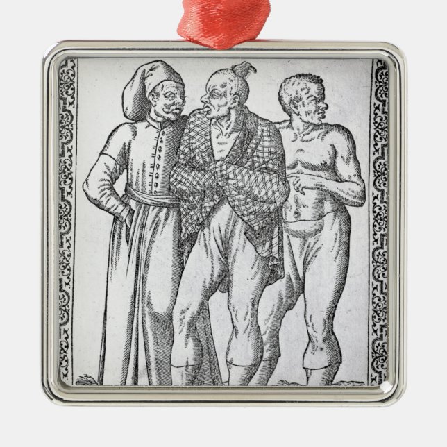 Ornamento De Metal Lutadores turcos (Frente)