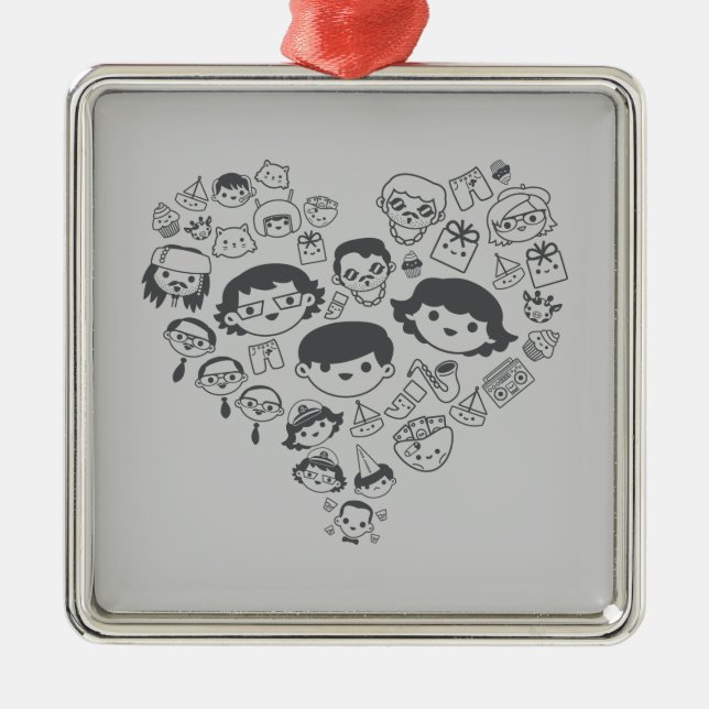 Ornamento De Metal Luv (Frente)