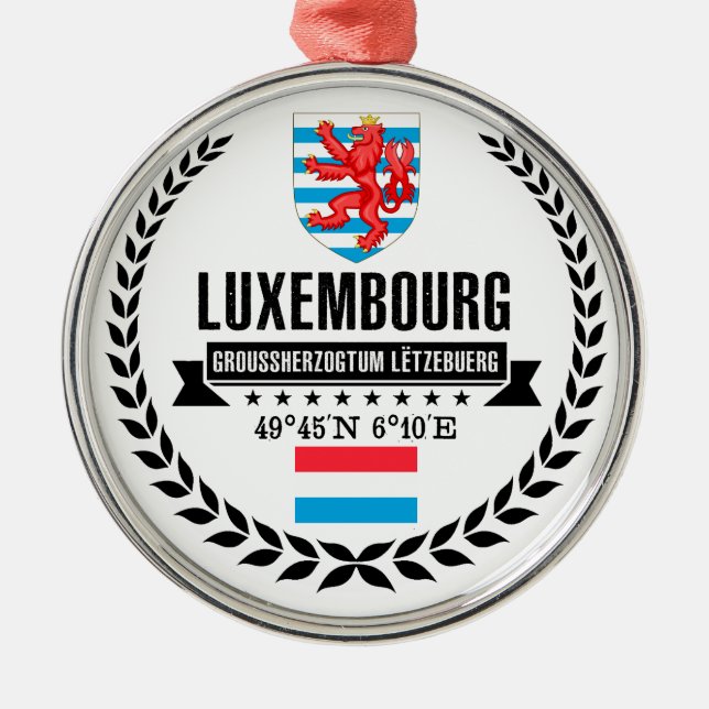 Ornamento De Metal Luxemburgo (Frente)