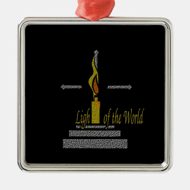 Ornamento De Metal Luz do Mundo (Frente)