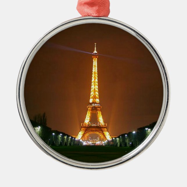 Ornamento De Metal Luzes da Torre Eiffel (Frente)