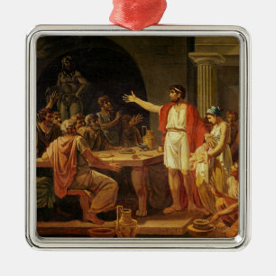 Ornamento De Metal Lycurgus mostrando os antigos de Sparta seus