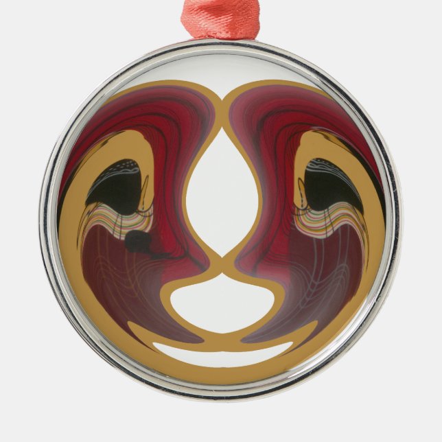 Ornamento De Metal Maasai Tribal Whirl Art Impressão (Frente)