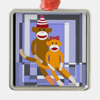 Ornamento De Metal Macaco do Sr. e da Sra. Peúga