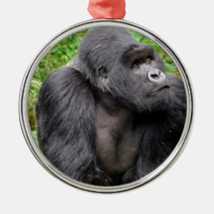 Ornamento De Metal Macaco Feliz