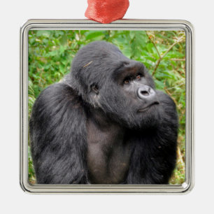 Ornamento De Metal Macaco Feliz