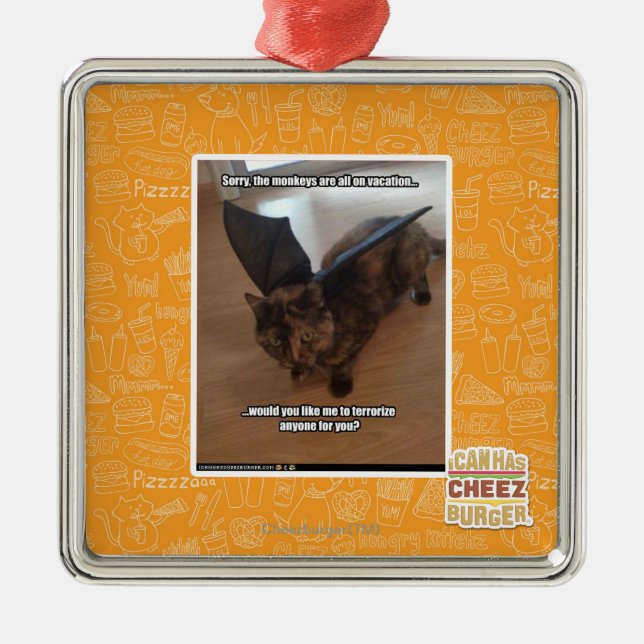 Ornamento De Metal Macacos em férias (Frente)