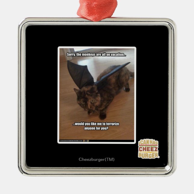 Ornamento De Metal Macacos em férias (Frente)