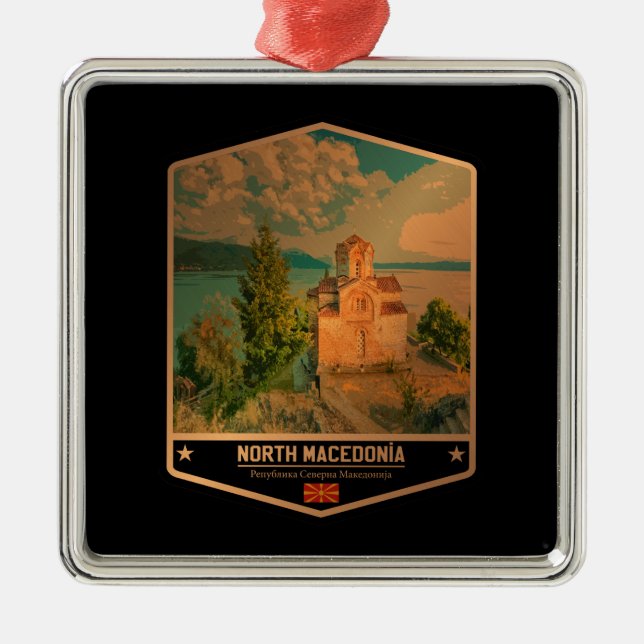 Ornamento De Metal Macedônia do Norte (Frente)