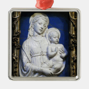 ORNAMENTO DE METAL MADONNA COM CRIANÇA
