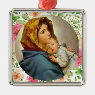 Ornamento De Metal Madonna das Ruas Santa Mary Madonnina