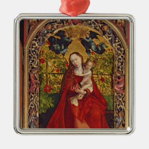 Ornamento De Metal Madonna do Bower do rosa, 1473