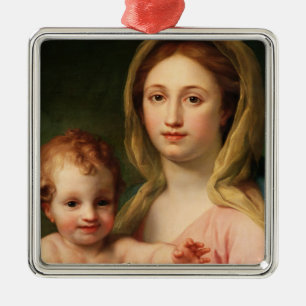 Ornamento De Metal Madonna e criança com dois anjos, 1770-73