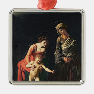 Ornamento De Metal Madonna e criança com uma serpente, 1605
