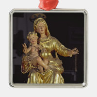 Madonna e criança, século XVII (madeira dourada)