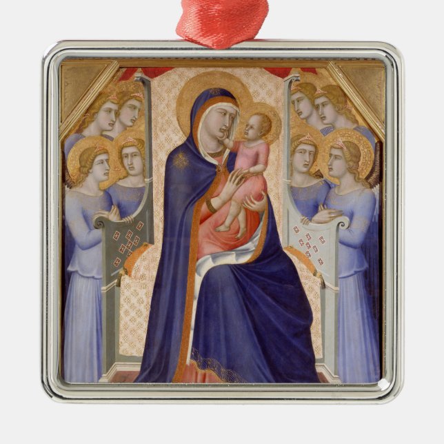 Ornamento De Metal Madonna na glória, c.1315 (tempera no painel) (Frente)