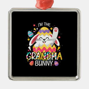 Ornamento De Metal Madre Art Sou A Avó Bunny Birthday