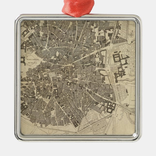 Ornamento De Metal Madrid, Espanha (Frente)