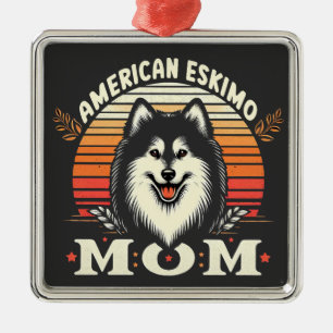 Ornamento De Metal Mãe de Cachorro Esquimó Americano - Tia, amante de