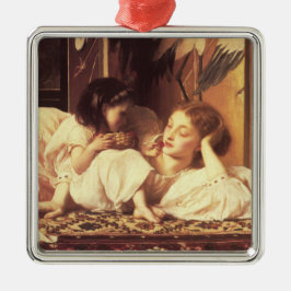 Ornamento De Metal Mãe e Criança (Mulher e Filha)