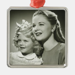 Ornamento De Metal Mãe e filha