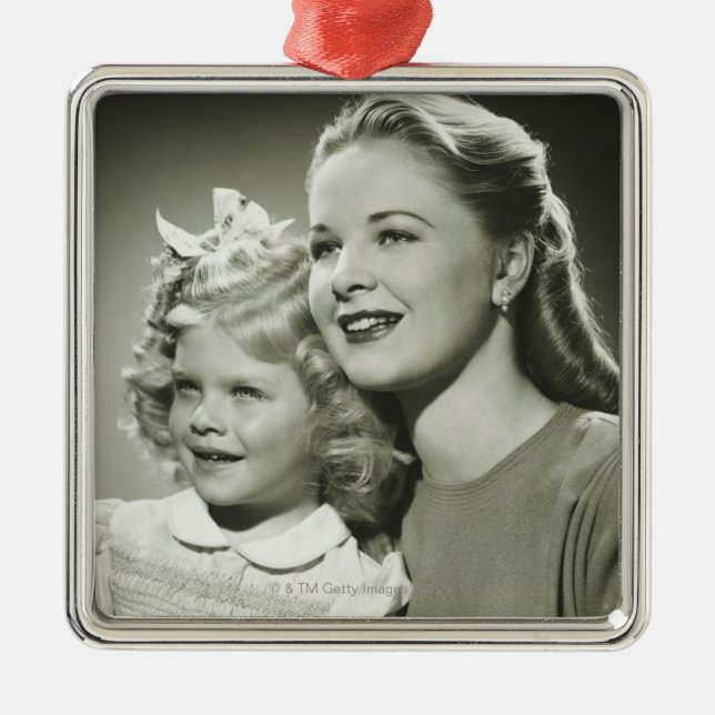 Ornamento De Metal Mãe e filha (Frente)