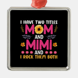 Ornamento De Metal Mãe E Mimi Flower