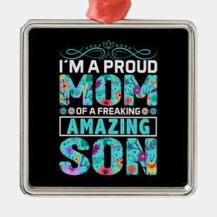 Ornamento De Metal Mãe Orgulhosa De Um Filho Incrível