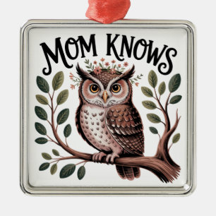 Ornamento De Metal Mãe Sabe