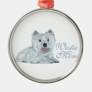 Ornamento De Metal Mãe Westie