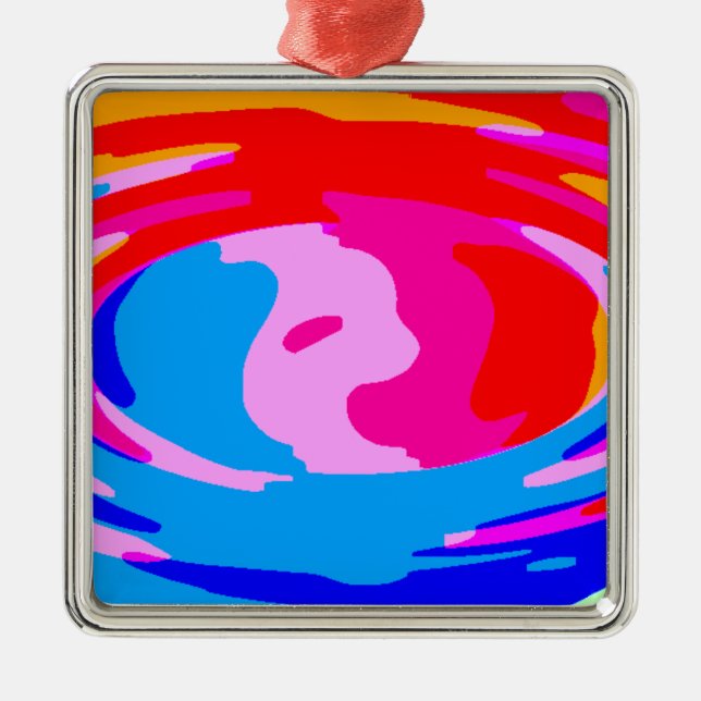 Ornamento De Metal Magia arco-íris (Frente)