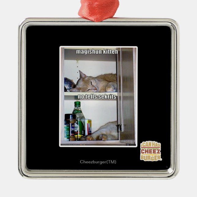 Ornamento De Metal Magishun Kitteh (Frente)