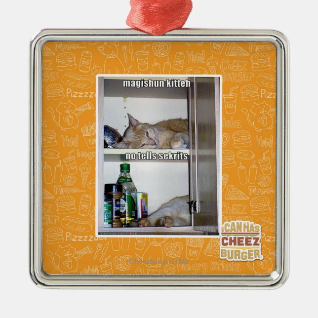 Ornamento De Metal Magishun Kitteh (Frente)