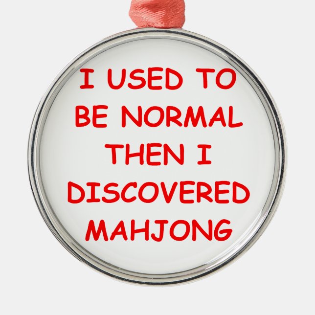 Ornamento De Metal mahjong (Frente)