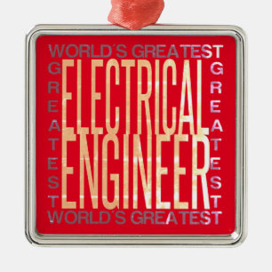 Ornamento De Metal Maior Engenheiro Elétrico do Mundo