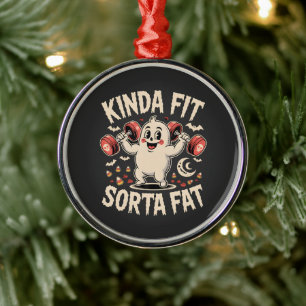Ornamento De Metal Mais ou Menos em Forma Meio Gordo