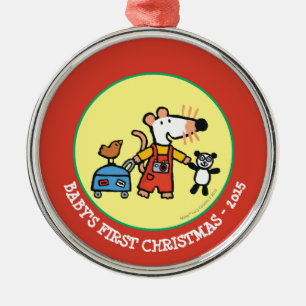 Ornamento De Metal Maisy pronta para férias com bagagem