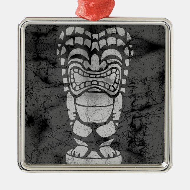 Ornamento De Metal Makapuu Beach Hawaiian Rindo Tiki Batik (Frente)